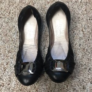 Ferragamo Black Flats 6.5